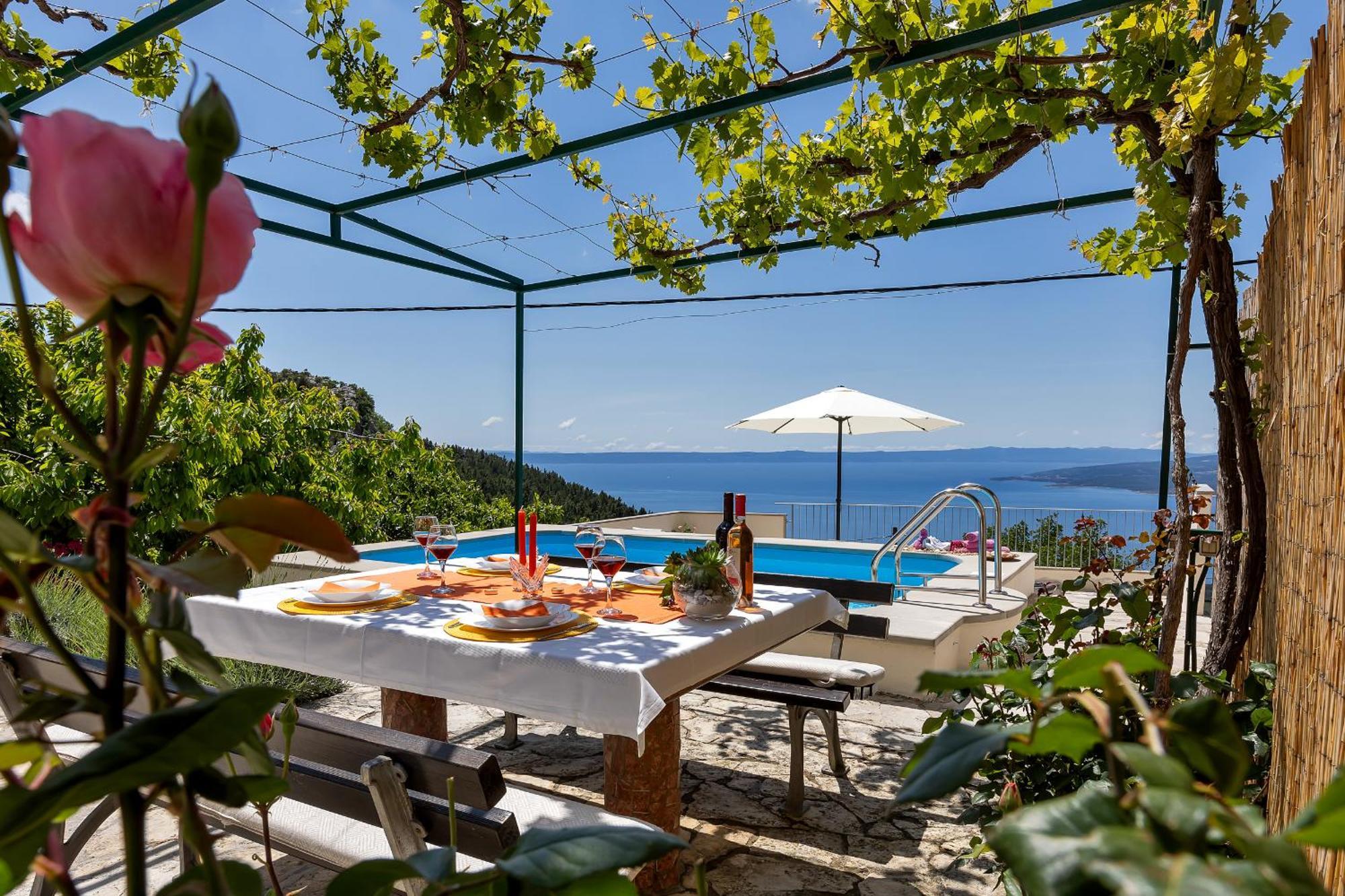Holiday Home Marta With Heated Pool,Grill,Sea View Bast Ngoại thất bức ảnh